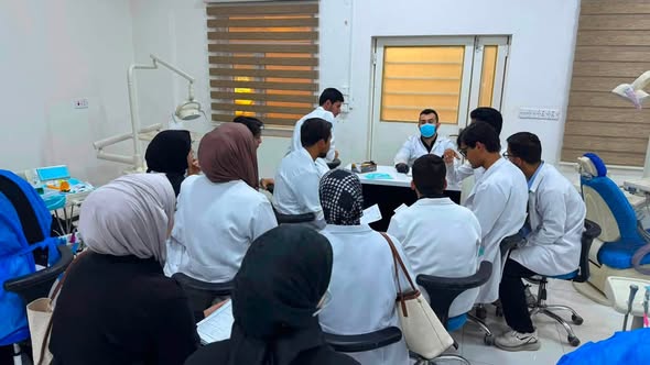 The Department of Dental Treatment and Aesthetics holds a scientific course for college students as part of the summer training programs.